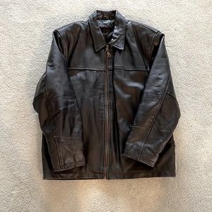 Vintage “BORN TO BE FREE” 90s all leather moto jacket